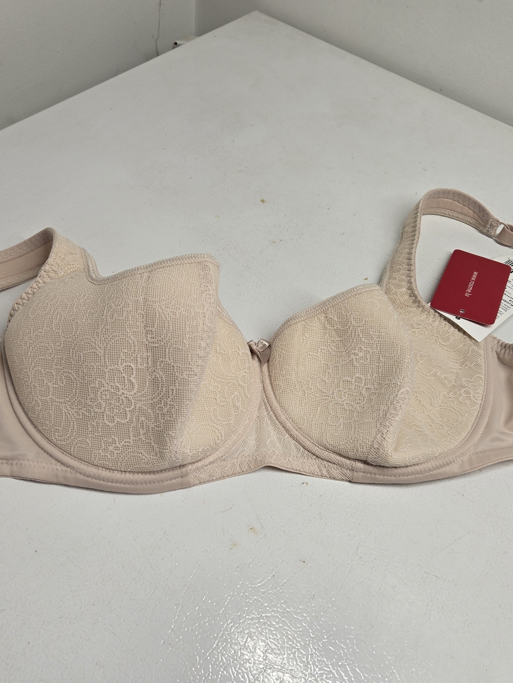 Beige Lace Underwire Bra - Women's Intimates From ROSME Lingerie
